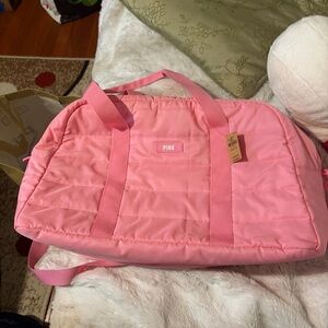 PINK Victoria's Secret Quilted Pink Travel Bag